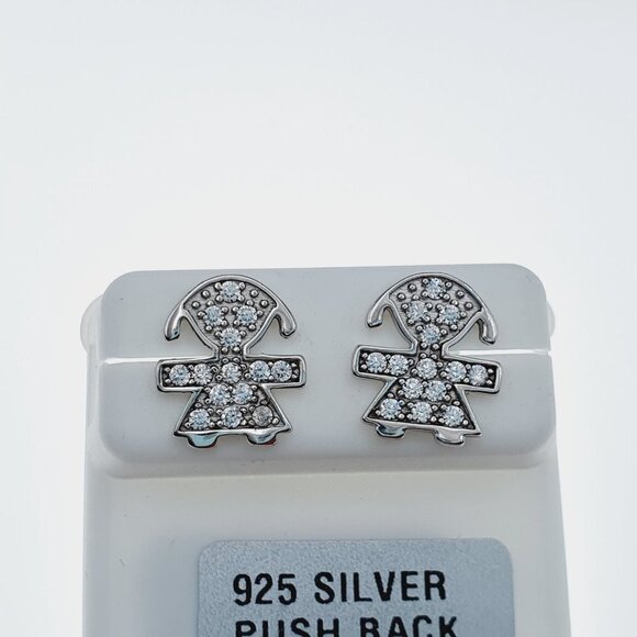 925 sterling silver luxury CZ earrings for women/girls, Best for RJUS2140 - Picture 6 of 11